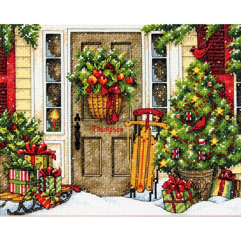 En Casa por Navidad kit punto de cruz Dimensions Home for the Holidays