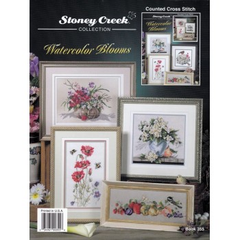 Gráfico Punto de Cruz Acuarelas en Flor Stoney Creek 355 watercolor blooms cross stitch chart