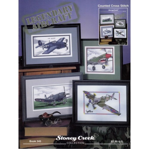 Gráfico Punto de Cruz Aviones de Leyenda Stoney Creek 345 legendary aircraft cross stitch chart