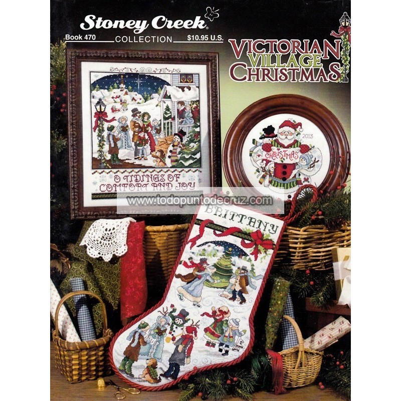 Gráfico Punto de Cruz Navidades Victorianas Stoney Creek 470 Victorian Village christmas cross stitch chart