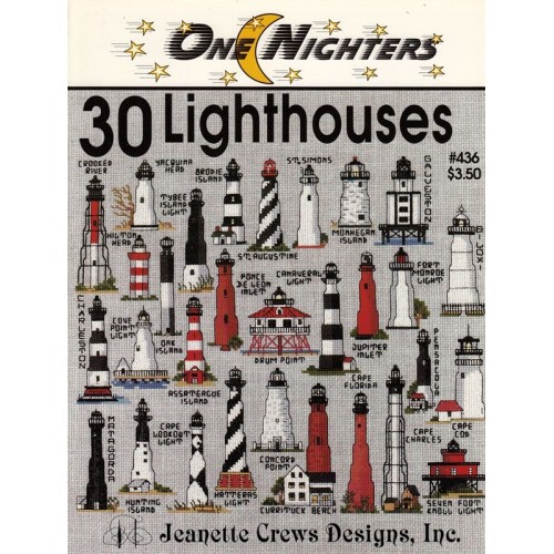 Gráfico Punto de Cruz 30 Faros Jeanette Crews Designs lighthouses 436 cross stitch chart