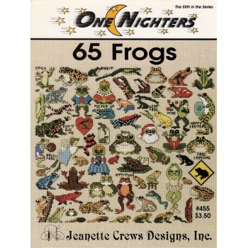 Gráfico Punto de Cruz 65 Ranas Jeanette Crews Designs frogs 455 cross stitch chart