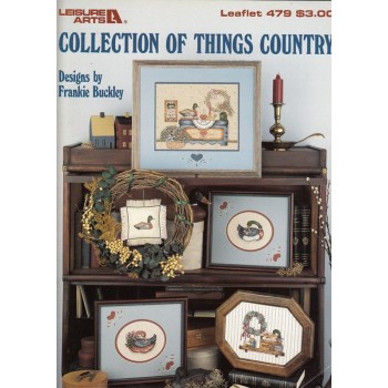 Gráfico Punto de Cruz Colección de Cosas Country Leisure Arts 479 collection of things country cross stitch chart