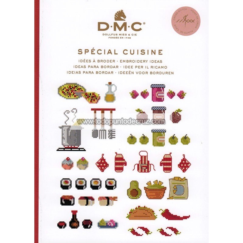 Cuadernillo Punto de Cruz Especial Cocina DMC 15626C cross stitch for kitchen