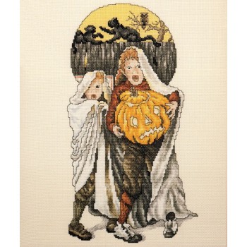 Gráfico Punto de Cruz Halloween Truco o Trato Stoney Creek Saturday Evening post halloween tricks cross stitch chart
