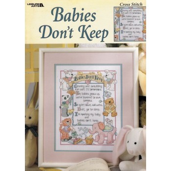 Gráfico Punto de Cruz Natalicio Bebé Leisure Arts 3119 Babies don´t keep cross stitch chart