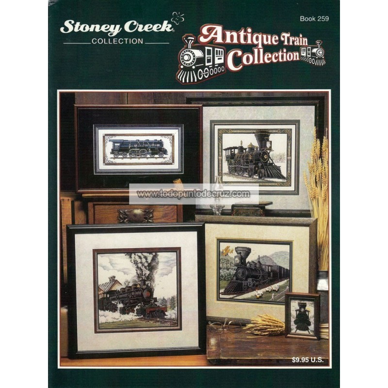 Gráfico Punto de Cruz Colección de Trenes Antiguos Stoney Creek 259 antique train collection cross stitch chart