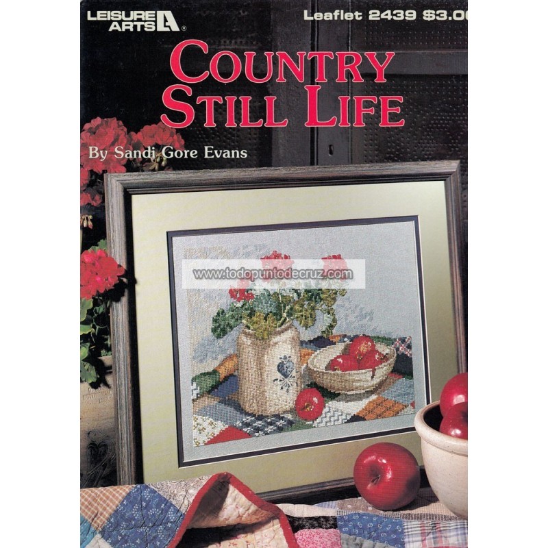 Gráfico Punto de Cruz Bodegón Country Leisure Arts 2439 country still life cross stitch chart