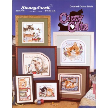 Gráfico Punto de Cruz  Gatos Curiosos stoney Creek 410 Cozy cats cross stitch chart