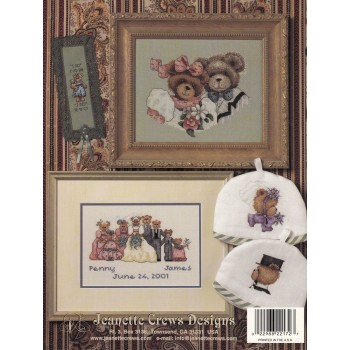 Gráfico Punto de Cruz Ositos de Boda Jeanette Crews 22172 Wedding Bears cross stitch chart