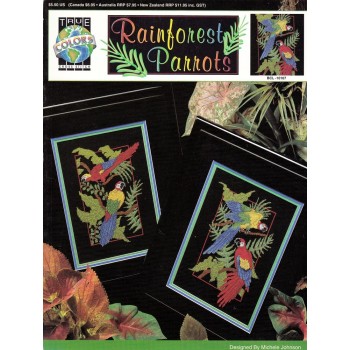 Gráfico Punto de Cruz Loros de la Selva True Colors BCL-10167 Rainforest Parrots cross stitch chart