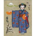 Kit Punto de Cruz Kimono Azul Bonheur des Dames 2332 Kimono Bleu cross stitch kit