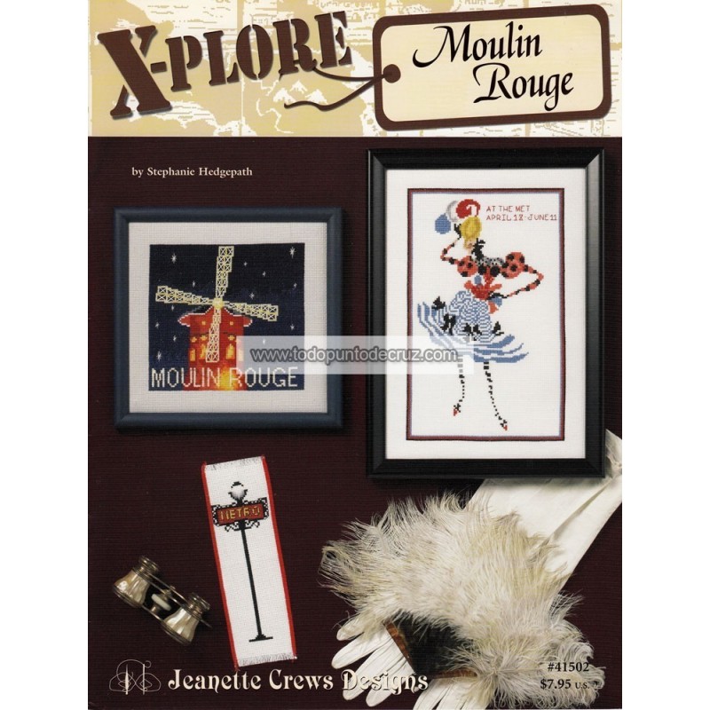 Gráfico Punto de Cruz X-Plore Moulin Rouge Jeanette Crews 41502 cross stitch chart