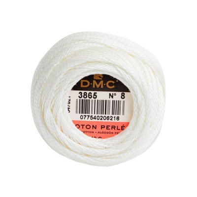 Ovillo Hilo Perlé algodón DMC 116/8 3865 para bordar cotton embroidery thread