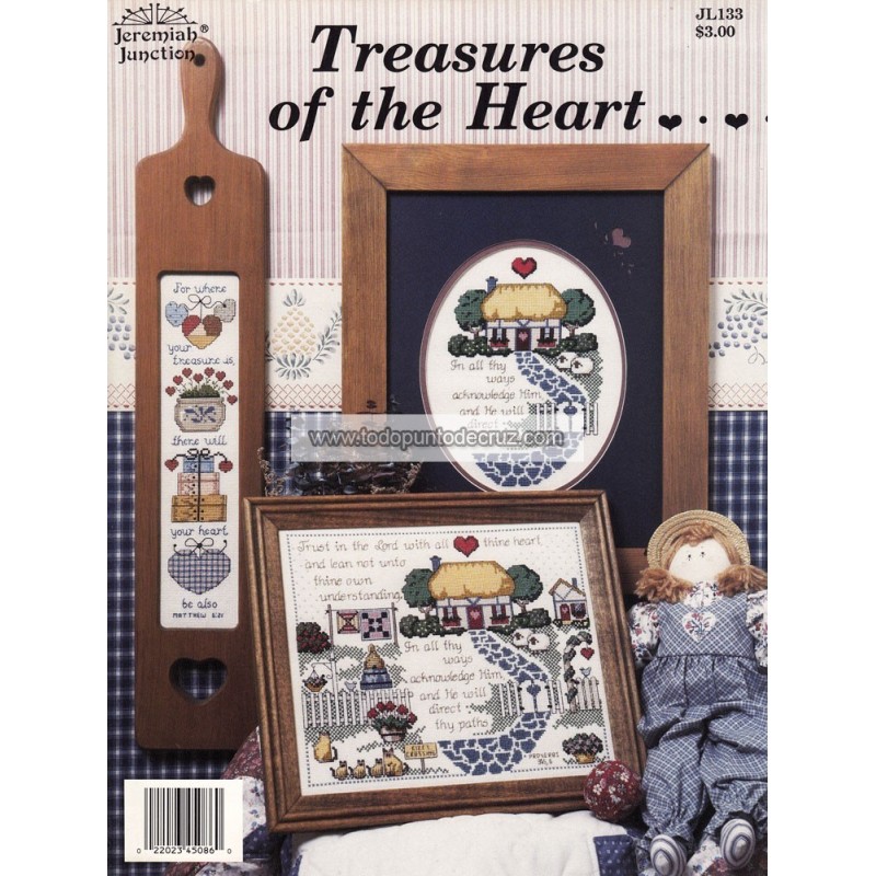 Gráfico Punto de  Cruz Tesoros del Corazón Jeremiah Junction JL133 Treasures of the Heart cross stitch chart