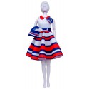 Dress Your Doll: Peggy Stripes Vervaco PN-0183233 Outfit