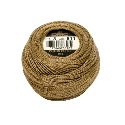 Ovillo Hilo Perlé algodón DMC 116/8 611 para bordar y ganchillo cotton embroidery thread