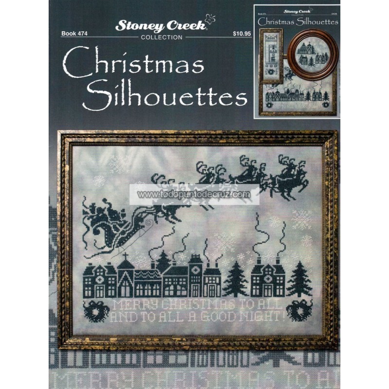 Gráfico Punto de Cruz Siluetas Navideñas Stoney Creek 474 Christmas Silouettes cross stitch chart