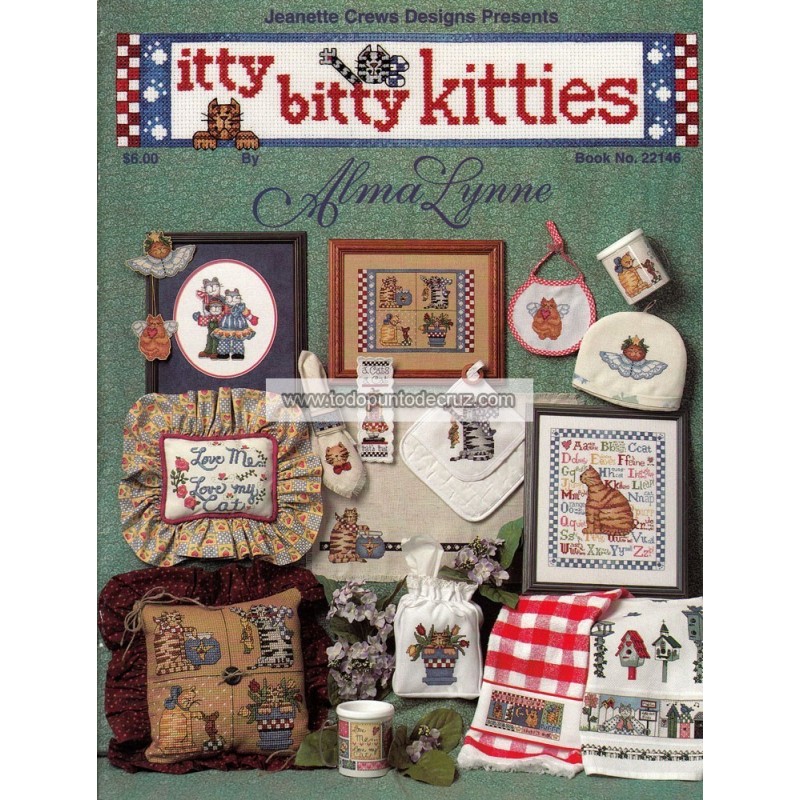Gráfico Punto de Cruz Gatitos Jeanette Crews 22146 Itty Bitty Kitties cross stitch chart