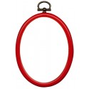 Marco/bastidor flexible de silicona Permin ovalado rojo