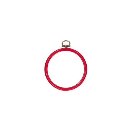 Marco/bastidor flexible de silicona Permin redondo rojo