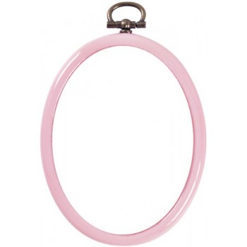 Marco/bastidor flexible de silicona Permin ovalado rosa