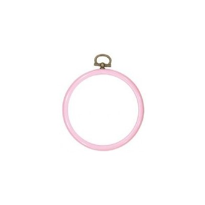Marco/bastidor flexible de silicona Permin redondo rosa