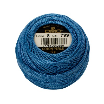 Ovillo Hilo Perlé algodón DMC 116/8 799 para bordar y ganchillo cotton embroidery thread