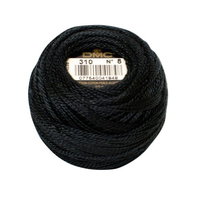 Hilo algodón Perlé 116 DMC 310 para bordar o tejer cotton embroidery thread