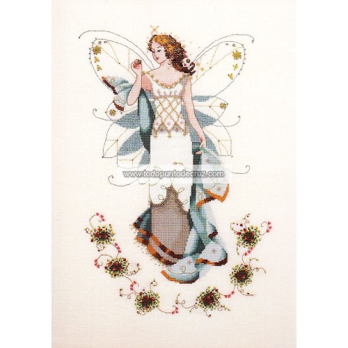 Gráfico Punto de Cruz El Hada de las Esmeraldas de Mayo Mirabilia MD56 May's Emerald Fairy cross stitch chart