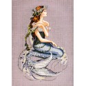 Gráfico Punto de Cruz La Sirena Encantada Mirabilia MD84 Enchanted Mermaid cross stitch chart