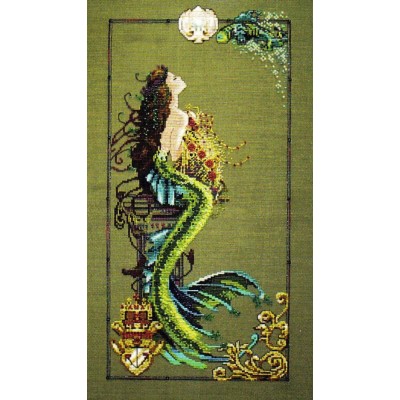 Gráfico Punto de Cruz La Sirena de Atlantis Mirabilia MD95 Mermaid cross stitch chart