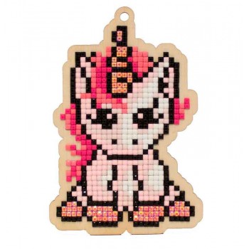 Unicornio rosa con diamantes Wizardi WW338 Pink Unicorn