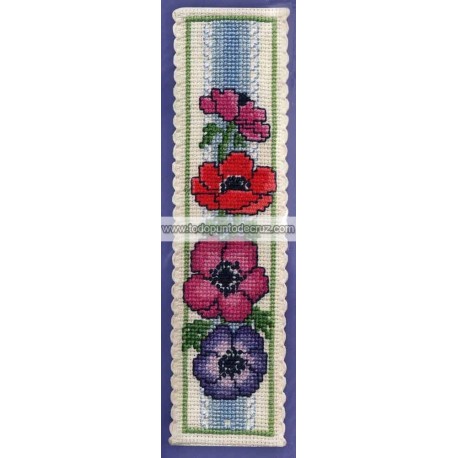 Marcapáginas Anémonas Textile Heritage BKAN Anemones bookmark