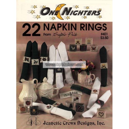 22 motivos para Servilleteros Jeanette Crews 401 22 Napkin Rings