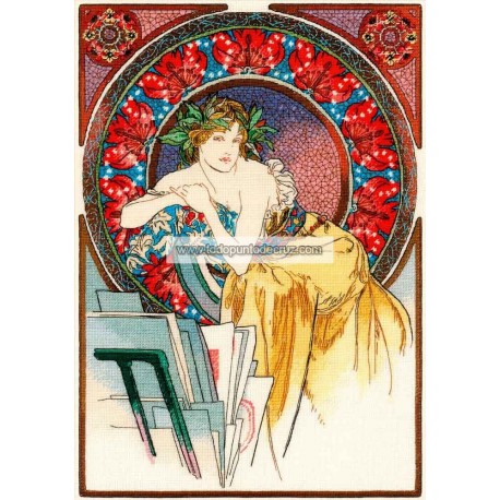 Chica con Caballete (Mucha) RIOLIS 100/059 Girl with easel