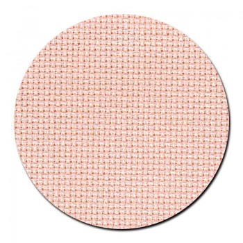 Tela aida 16 ct. para punto de cruz Rosa Permin 355-302 Pink cross stitch cotton fabric