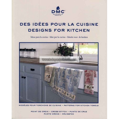 Librito Punto de Cruz Ideas para la Cocina DMC 15739-22 Idees pour la cuisine