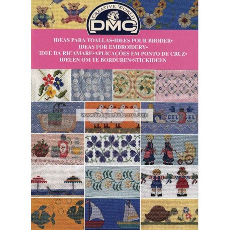 Librito Ideas en Punto de Cruz para Toallas DMC 12739/22 ideas for embroidery bathroom towels