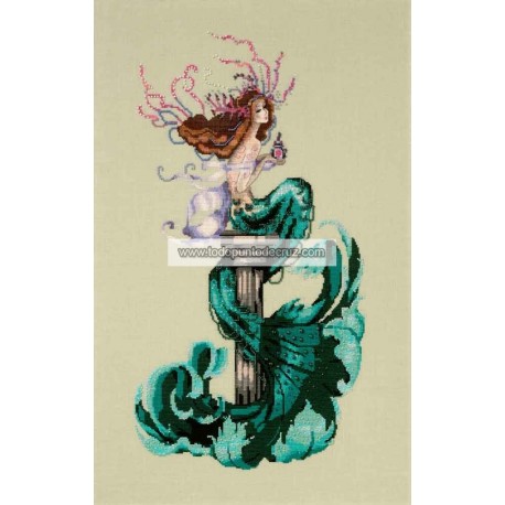 Gráfico Punto de Cruz Perfume de Sirena Mirabilia MD167 Mermaid Perfume cross stitch chart
