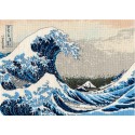 Kit Punto de Cruz La Gran Ola en Kanagawa de Katsushika Hokusai Colección British Museum Museo Británico DMC BL1145-73