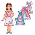 Kit Punto de Cruz Recortable Princesa con vestidos Panna IG-7169 doll cross stitch kit