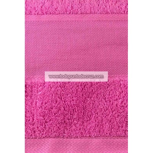 Toalla de Lavabo Rizo Fucsia Para Bordar a Punto de Cruz Terry Towel TPC50100FBB cross stitch towel