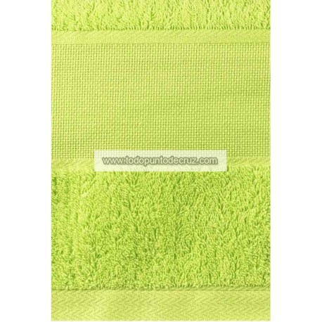 Toalla de Lavabo Rizo verde pistacho Para Bordar a Punto de Cruz Terry Towel TPC50100PIS cross stitch bath towel