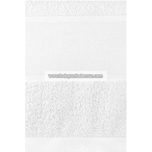 Toalla de aseo Rizo Blanco Para Bordar a Punto de Cruz Terry Towel TPC3050BL cross stitch bath towel