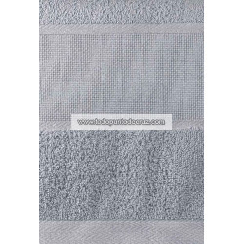 Sábana de Ducha Rizo gris Para Bordar a Punto de Cruz Terry Towel TPC100150GP cross stitch shower towel