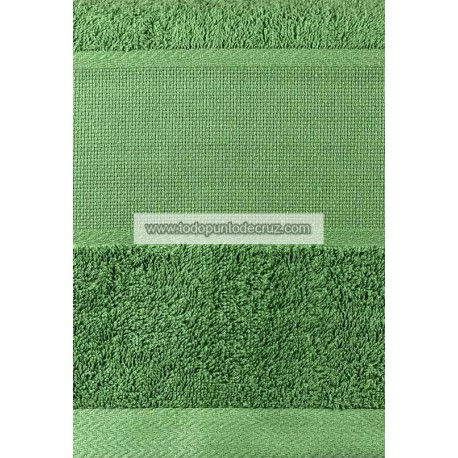 Toalla de Ducha Rizo Verde Hoja Para Bordar a Punto de Cruz Terry Towel TPC80140FLN cross stitch towel