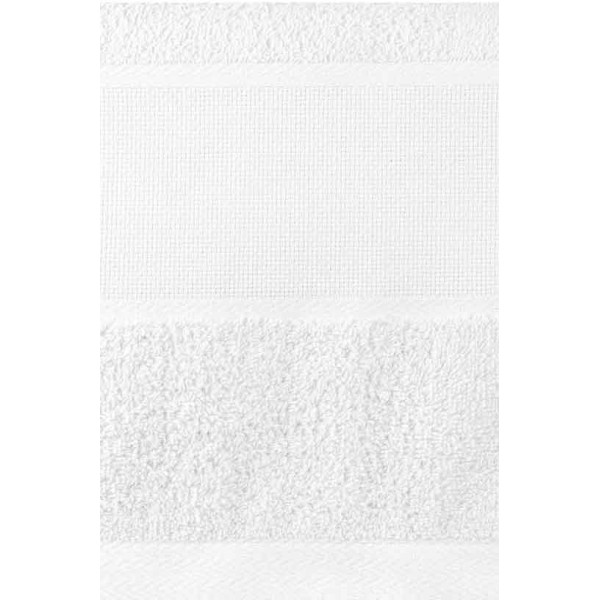 Toalla de Ducha Rizo Blanco Para Bordar a Punto de Cruz Terry Towel  TPC80140BLA cross stitch towel
