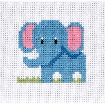 Primer Kit de punto de cruz Elefante Anchor 3690000-10018 Elephant first kit counted cross stitch