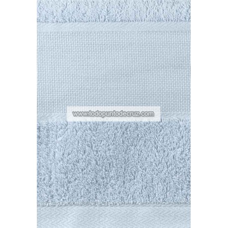 Toalla de Lavabo Rizo Azul pálido para Bordar a Punto de Cruz Terry Towel TPC50100AZP cross stitch bath towel